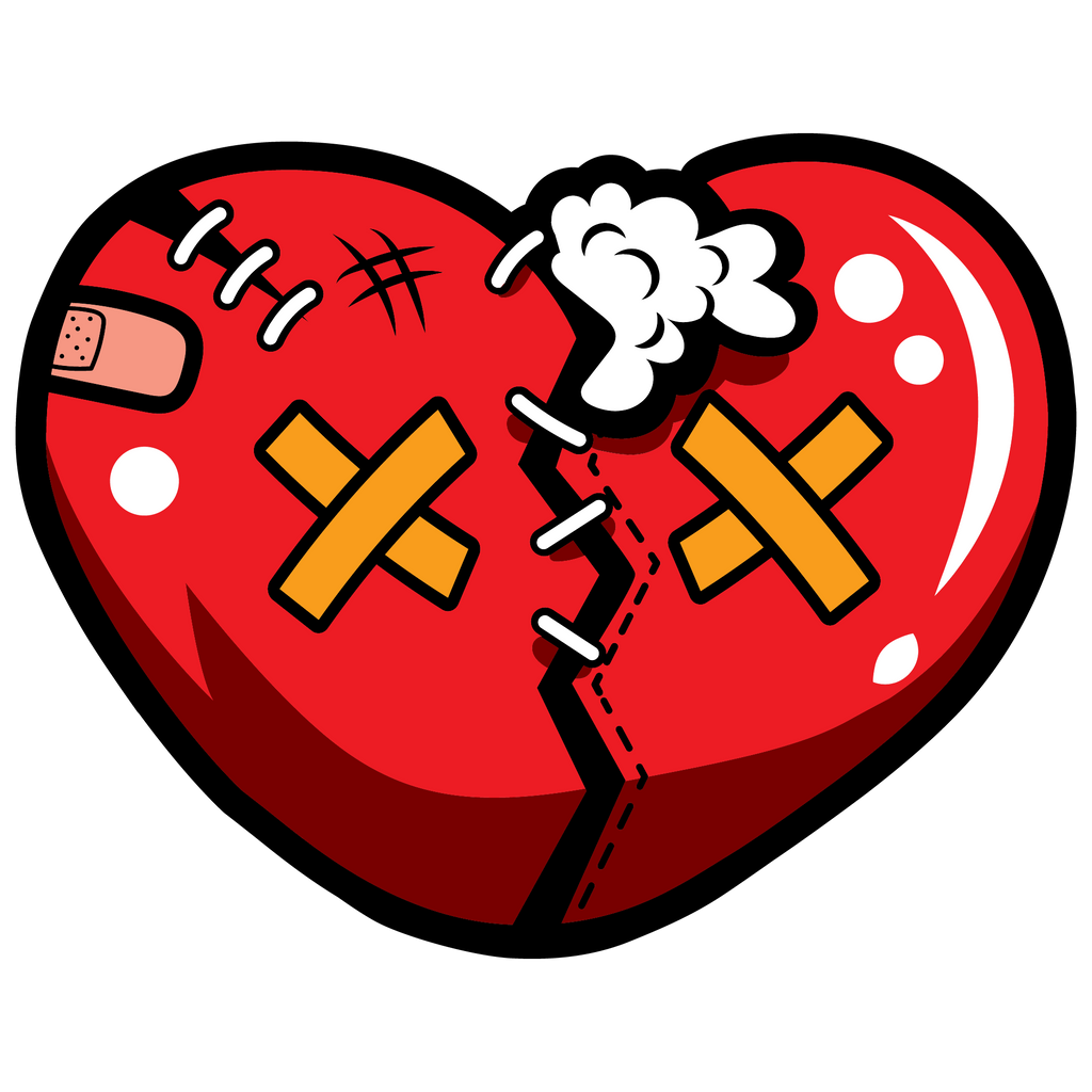 Broken Heart graphic tee design