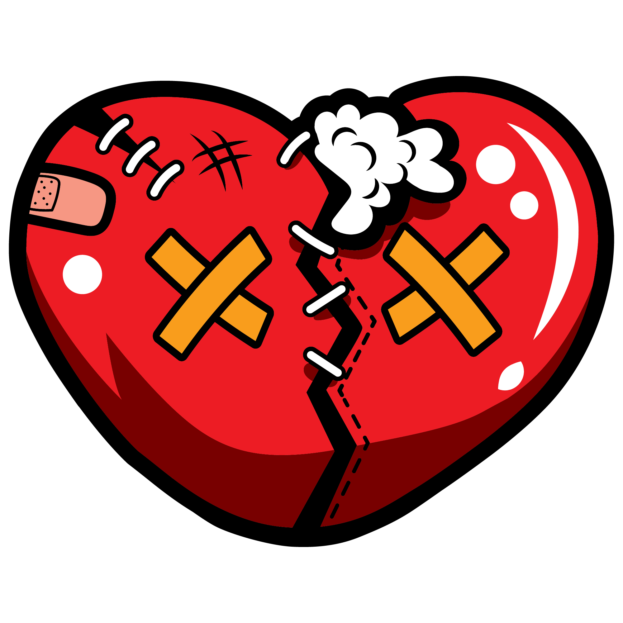 Broken Heart graphic tee design