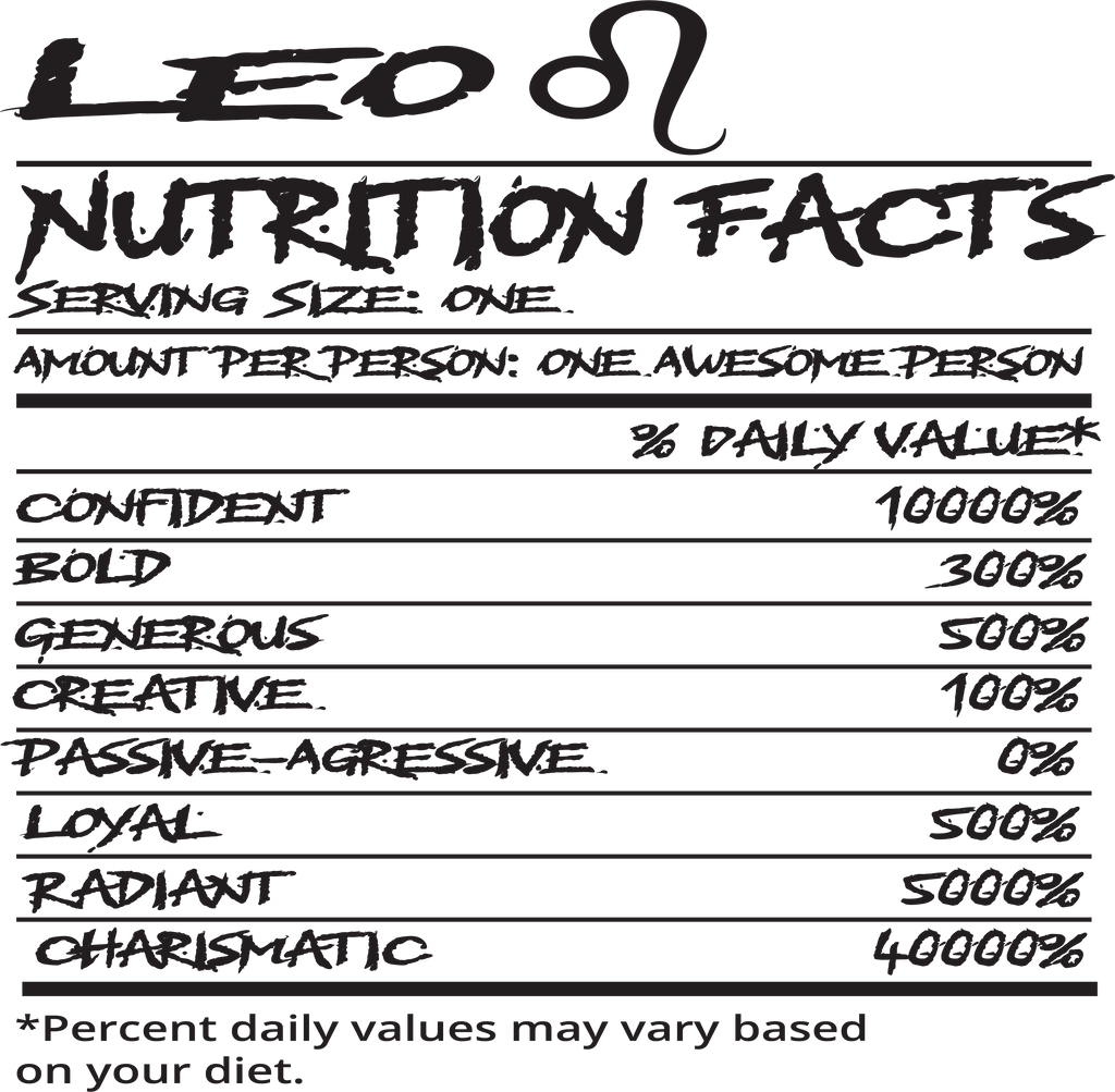 Leo Nutrition Facts T-Shirt