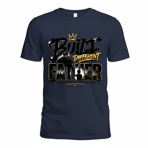 Built Different Father Tee – Navy
