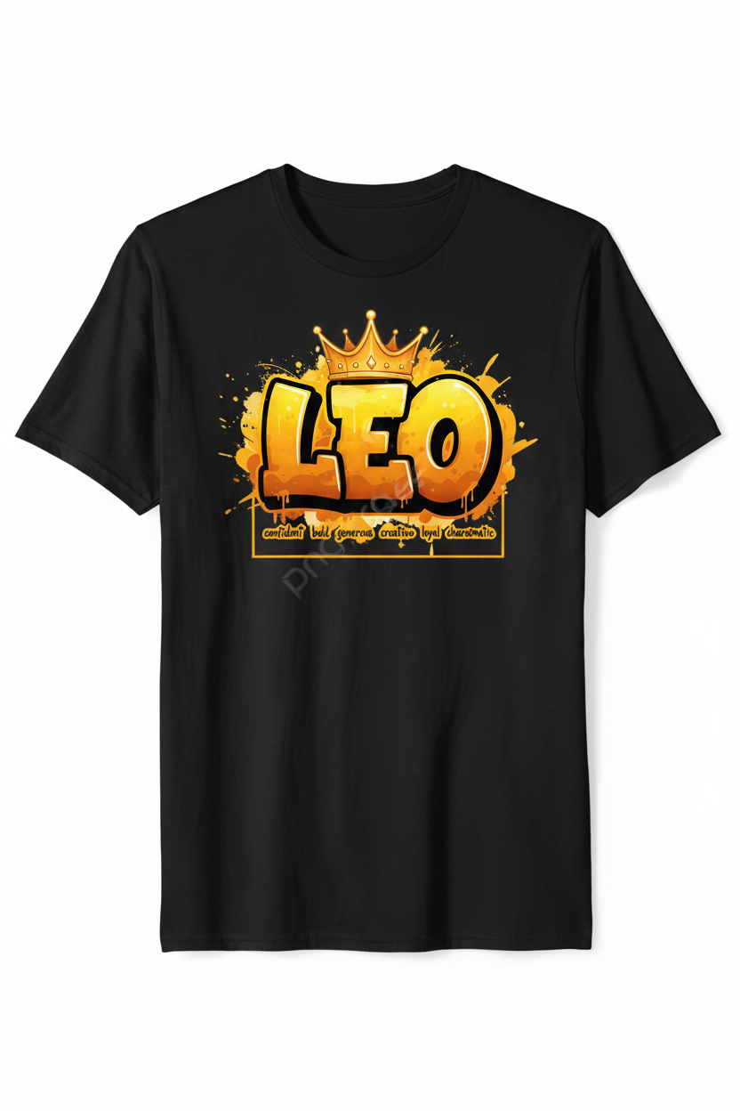 Leo Crown T-Shirt - Black