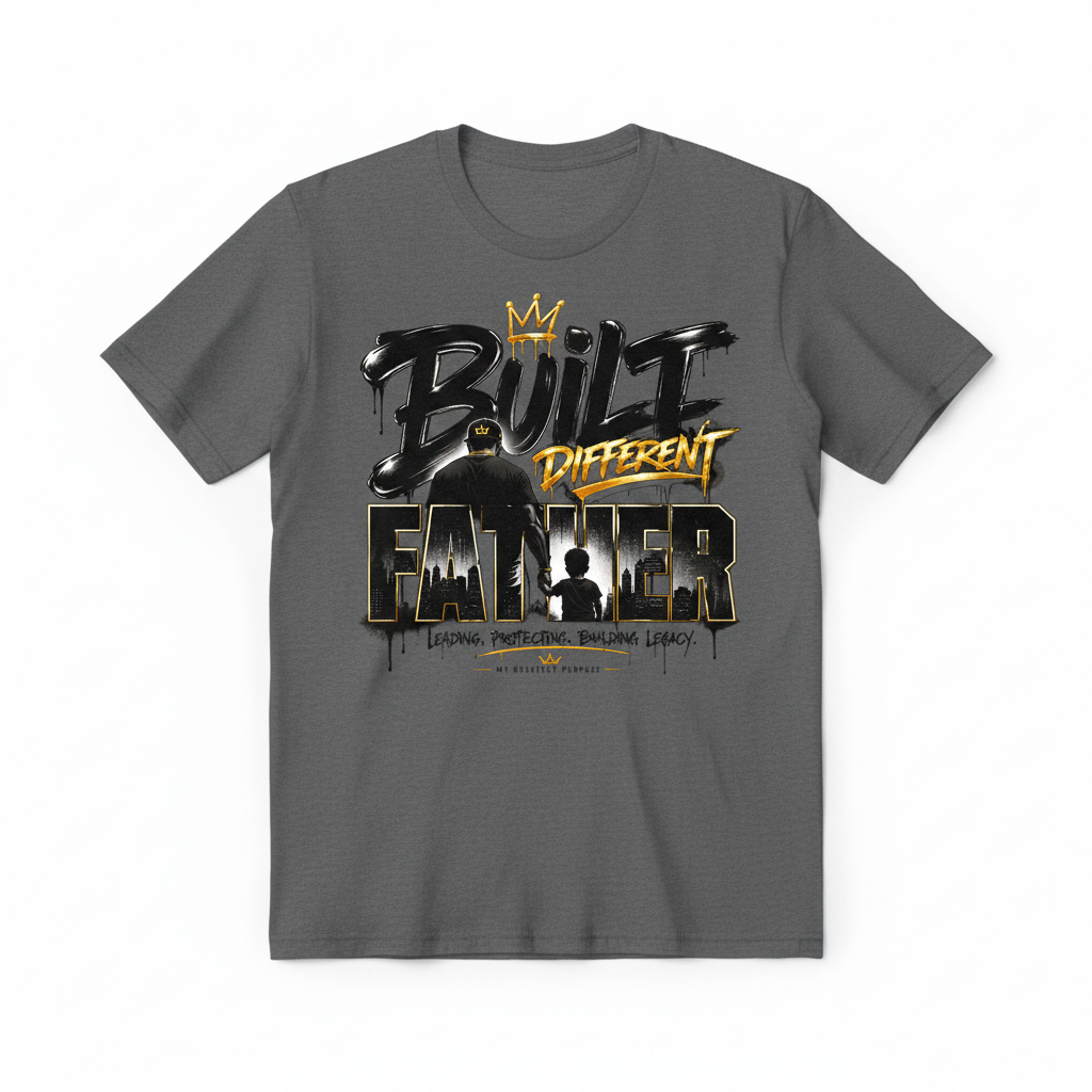 Built Different Father Tee – Gray