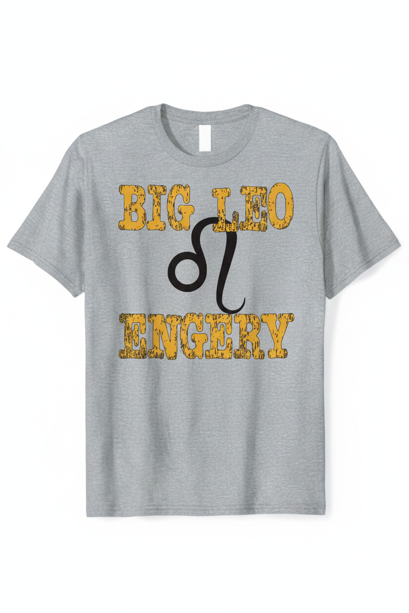 Big Leo Energy T-Shirt - Gray